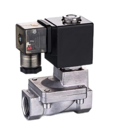 Клапан электромагнитный DN.ru VS431-VT-NC-24VDC 1/2" Ду15 Ру16, соленоидный двухходовой, корпус - нержавеющая сталь 304, уплотнение - Viton, резьбовой, нормально-закрытый, пилотный, катушка - 24В купить с доставкой по РФ