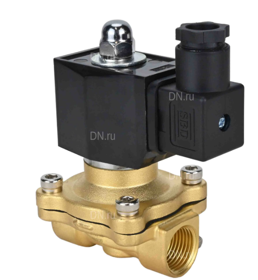 Клапан электромагнитный DN.ru VS300-VT-NC-220VAC 1/4" Ду8 Ру10, соленоидный двухходовой, корпус - латунь, уплотнение - Viton, резьбовой, нормально-закрытый, прямого действия, катушка - 220В купить с доставкой по РФ