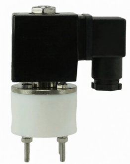 Клапан электромагнитный DN.ru VS841-VT-NC-220VAC 1/8″ Ду6 Ру6 корпус - PTFE с антикоррозийным покрытием, уплотнение - VITON, резьбовой, прямого действия, нормально закрытый, катушка - 220В купить с доставкой по РФ