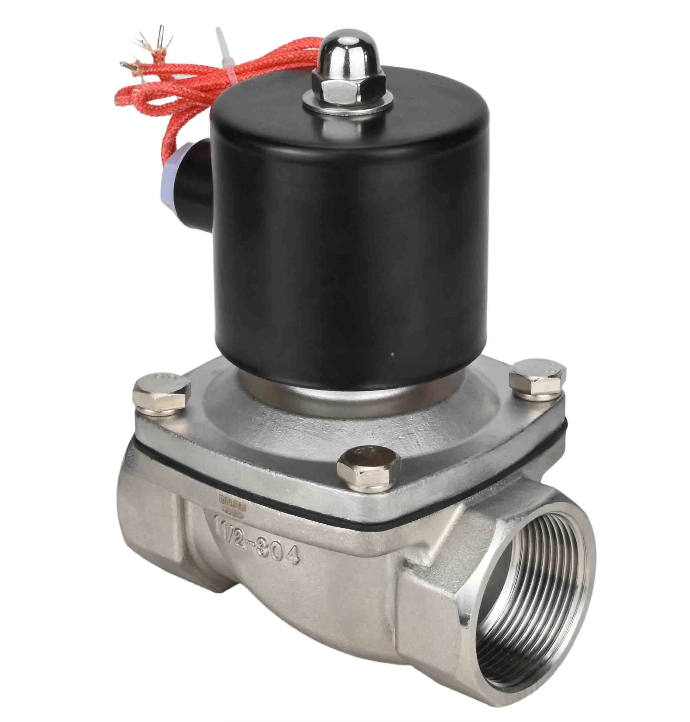 Клапан электромагнитный DN.ru VS131-VT-NC-24VAC 2" Ду50 Ру10 прямого действия двухходовой, корпус - сталь нержавеющая 304, присоединение - внутренняя резьба, уплотнение - VITON, нормально-закрытый, катушка - 24В AC купить с доставкой по РФ