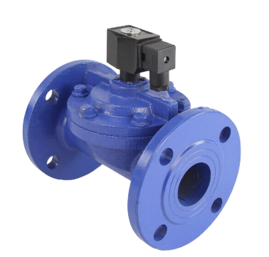 Клапан электромагнитный DN.ru VS610-NF-NC-24VDC Ду50 Ру10, соленоидный двухходовой, корпус - чугун, уплотнение - NBR, фланцевый, нормально-закрытый, пилотный, катушка - 24В DAR купить с доставкой по РФ