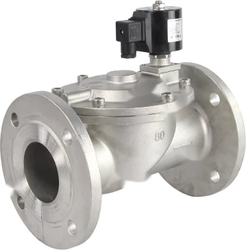 Клапан электромагнитный DN.ru VS631-EF-NC-24VDC Ду80 Ру10, соленоидный двухходовой, корпус - нержавеющая сталь 304, уплотнение - EPDM, фланцевый, нормально-закрытый, пилотный, катушка - 24В DAR купить с доставкой по РФ