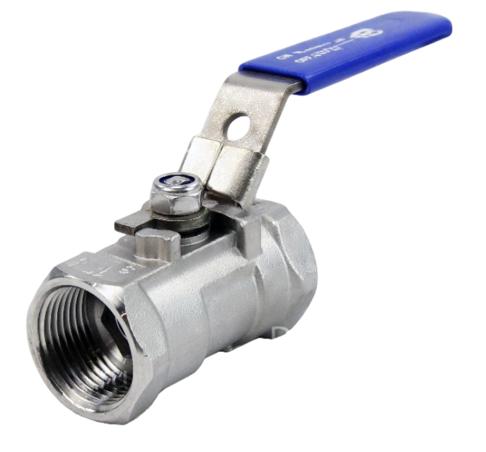 Кран шаровой DN.ru BV3232P-SP-T-H Ду25 Ру63 стандартнопроходной двухходовой, нержавеющая сталь SS316, внутренняя резьба, уплотнение - PTFE, ручка-рычаг купить с доставкой по РФ