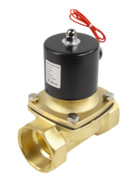 Клапан электромагнитный DN.ru VS100-NT-NC-24VDC 2" Ду50 Ру10, соленоидный двухходовой, корпус - латунь, уплотнение - NBR, резьбовой, нормально-закрытый, прямого действия, катушка - 24В купить с доставкой по РФ