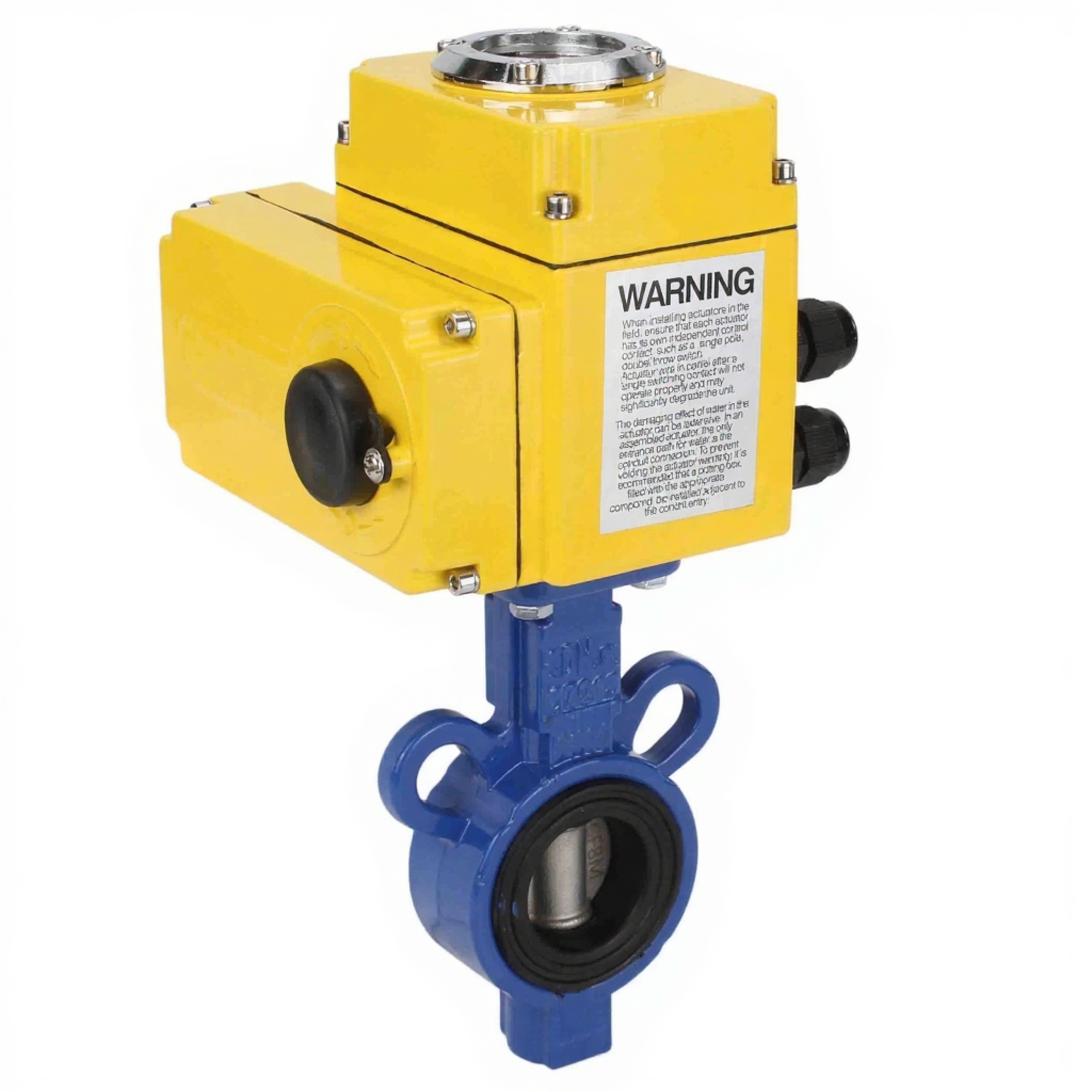 Затвор дисковый поворотный DN.ru WBV0232E-2W-Fb-H Ду32 Ру16 корпус - алюминиевый сплав, диск - нержавеющая сталь, уплотнение - EPDM, с электроприводом DN.ru QT-N-005EM-B1-220VAC-У1 (0-10В) купить с доставкой по РФ