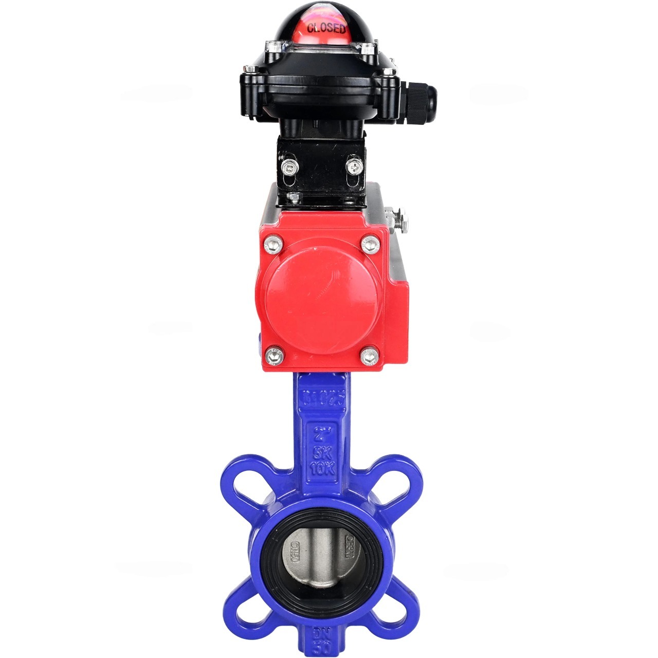 Затвор дисковый поворотный для абразивных сред DN.ru WBV1632E-2W-Fb-H Ду150 Ру16, с приводом D050-39692 купить с доставкой по РФ