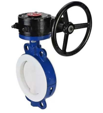 Затвор дисковый поворотный DN.ru WBV3434Pf-2W-Fb-H Ду125 Ру16 корпус - углеродистая сталь WCB, диск - углеродистая сталь WCB, уплотнение - PTFE, футерованный, межфланцевый, с ISO-фланцем F07, квадрат 14х14, крутящий момент 75Нм, с рукояткой