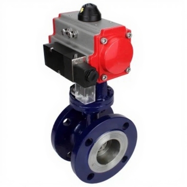 Затвор дисковый поворотный с тройным эксцентриситетом DN.ru WBV3EX-3432M-1W-F-ISO Ду100 Ру25 корпус - углеродистая сталь WCB, диск - нержавеющая сталь 316, уплотнение - METAL, с пневмоприводом DN.ru PA-DA-130 и пневмораспределителем DN.ru 4M310-08... купить с доставкой по РФ