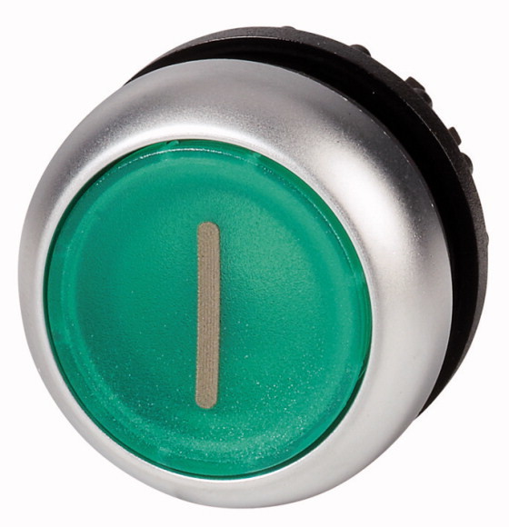 M22-DL-G-X1 Головка кнопки с подсветкой, без фиксации ,цвет зеленый с обозначением I (MC05004/1)