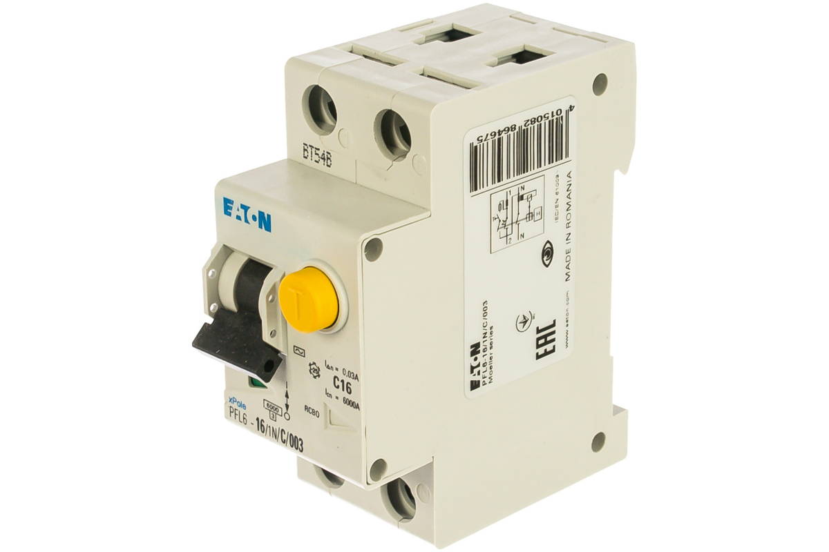 Автомат дифференциальный Moeller PFL6-10/1N/C/003, 286465