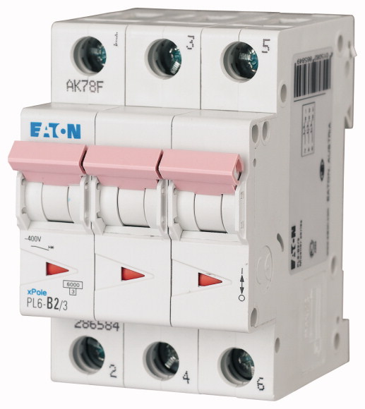 Автоматический выключатель Eaton PL6-D16/3 16А кривая отключения D 3 полюса 6 кА (MOD01002/1)