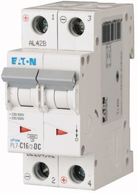 Автоматический выключатель Eaton PL7-B3/2 3А, кривая отключения В, 2 полюс, откл. способность 10