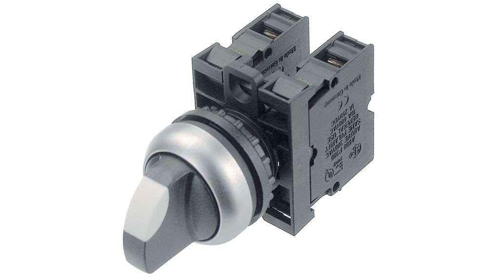 Переключатель Eaton M22-WRK3/K20 с поворотной ручкой 3-х позиционный в сборе с фиксаций 2НЗ