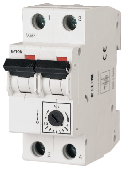 Модульный автомат защиты двигателя Eaton Z-MS-0,63/2 0,63 А, 2 полюса (MOD01007/1)