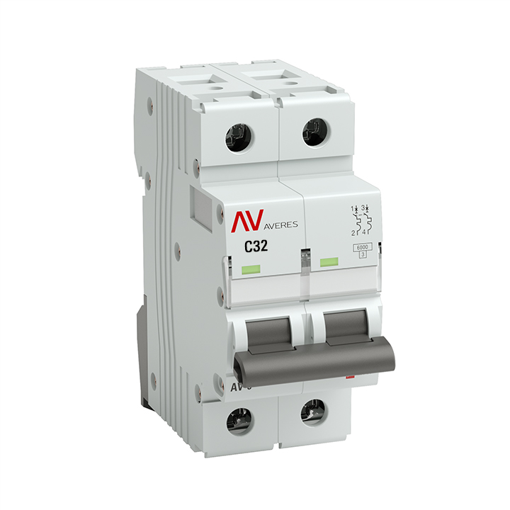 Выключатель автоматический EKF AVERES AV-6 2P 32A (C) 6kA