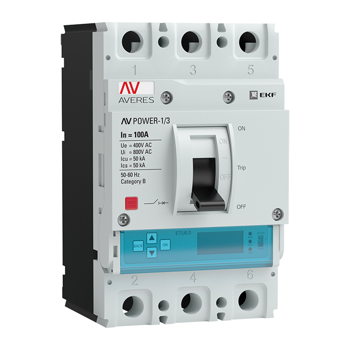 Выключатель автоматический EKF AVERES 3п 100А 50кА AV POWER-1/3 ETU6.2
