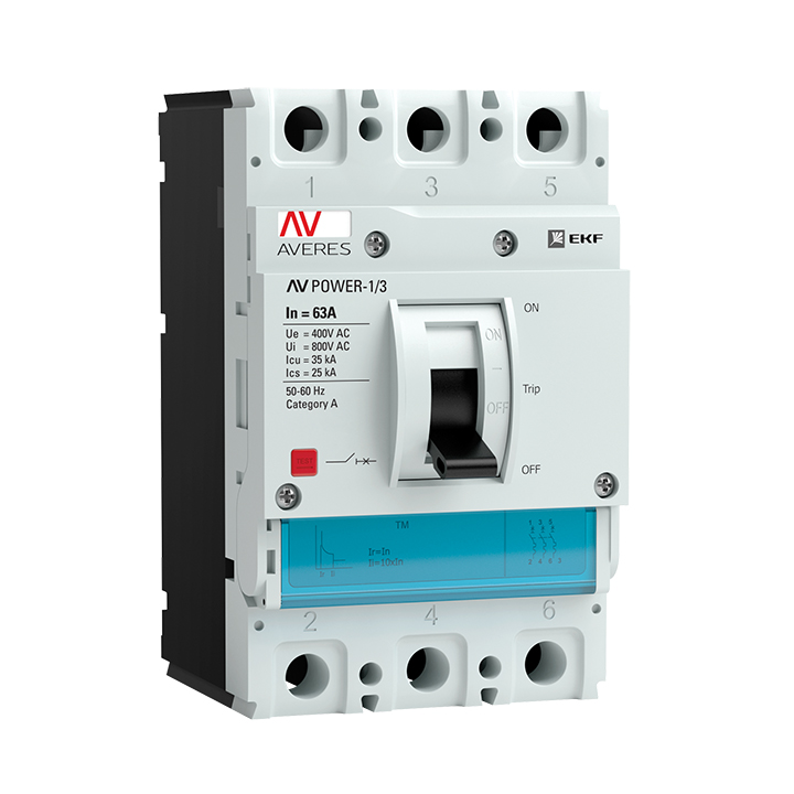Выключатель автоматический EKF AVERES 3п 63А 35кА AV POWER-1/3 TR