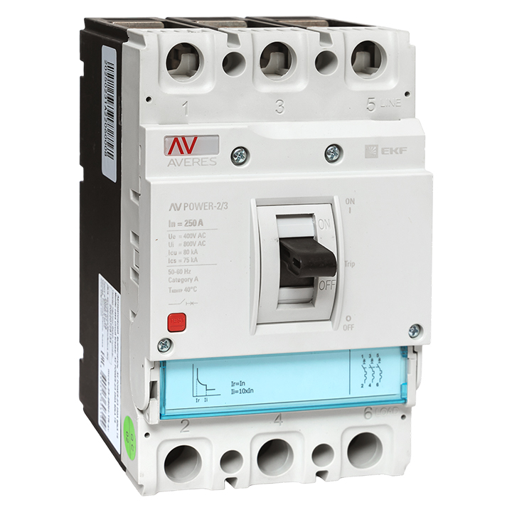 Выключатель автоматический EKF AVERES 3п 250А 50кА AV POWER-2/3 ETU2.0