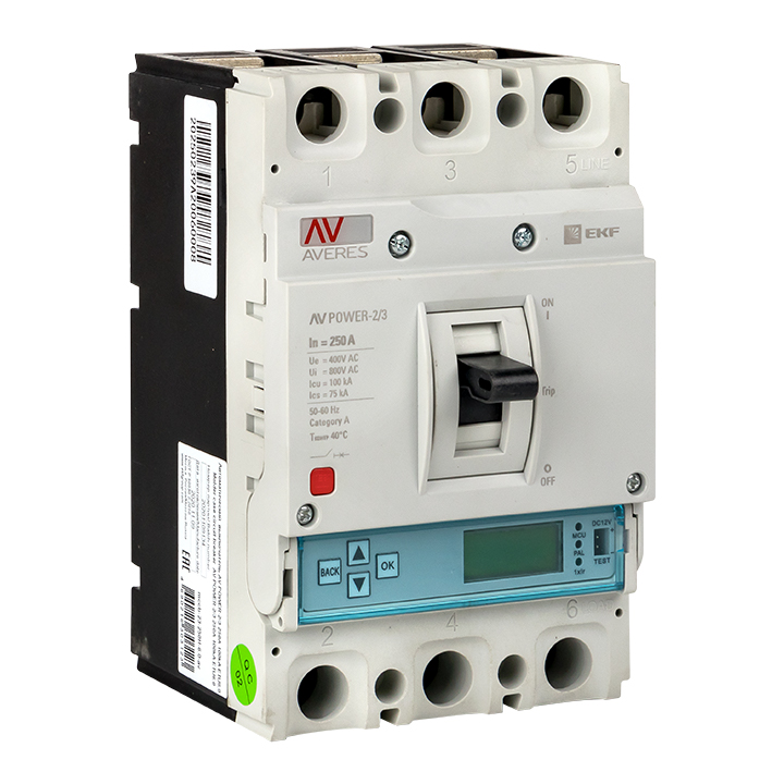 Выключатель автоматический EKF AVERES 3п 250А 50кА AV POWER-2/3 ETU6.0 купить с доставкой по РФ