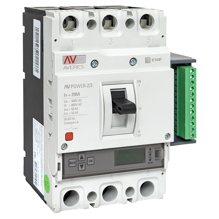 Выключатель автоматический EKF AVERES 3п 250А 50кА AV POWER-2/3 ETU6.2  купить с доставкой по РФ