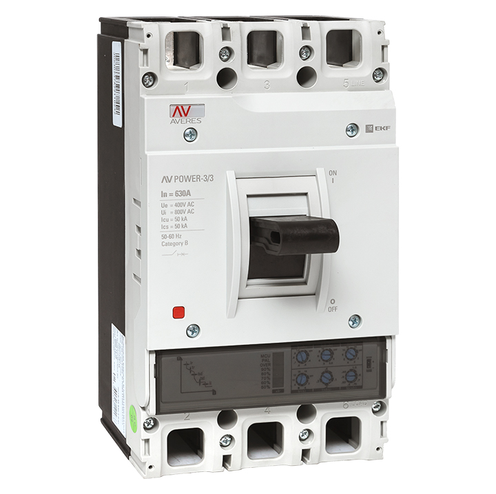 Выключатель автоматический EKF AVERES 3п 630А 50кА AV POWER-3/3 ETU2.0