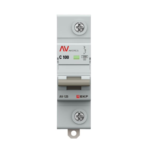 Выключатель автоматический EKF AVERES AV-125 1п C 100А 10кА заказать со складов по всей России