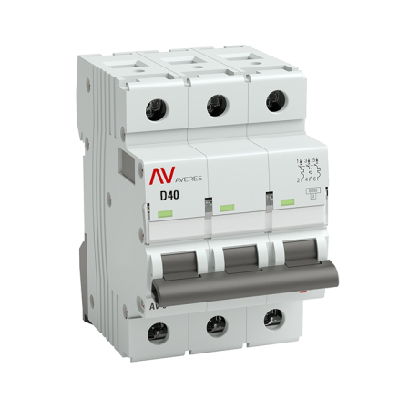 Выключатель автоматический EKF AVERES AV-6 3P 40A (D) 6kA