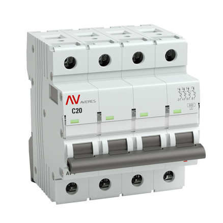 Выключатель автоматический EKF AVERES AV-6 4P 20A C 6kA