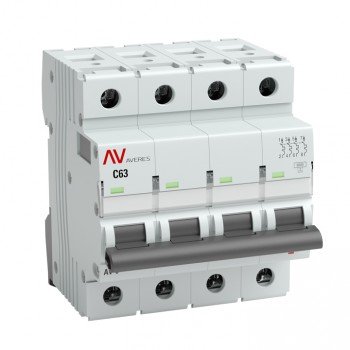 Выключатель автоматический EKF AVERES AV-6 4P 50A (C) 6kA