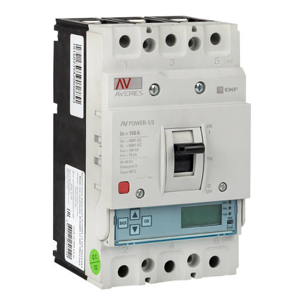 Выключатель автоматический EKF AVERES 160А 3П трехполюсный AV POWER-1/3  50kA ETU6.0 купить с доставкой по РФ