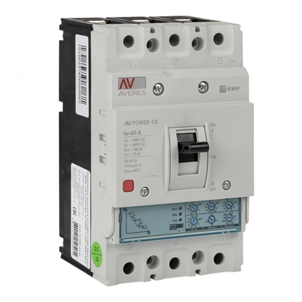 Выключатель автоматический EKF AVERES 32А 80kA  AV POWER-1/3 TR купить с доставкой по РФ