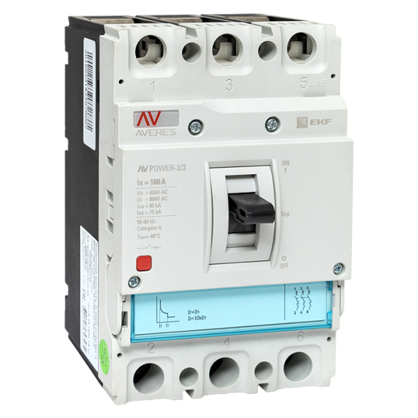 Выключатель автоматический EKF AVERES 160А AV POWER-2/3 80kA TR купить с доставкой по РФ