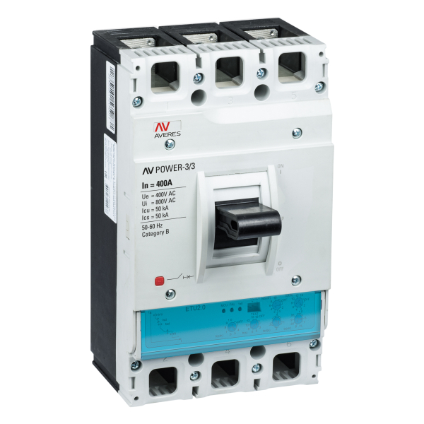 Выключатель автоматический EKF AVERES 400А 3П трехполюсный AV POWER-3/3  50kA ETU2.2 купить с доставкой по РФ