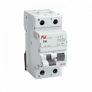 Дифференциальный автомат EKF AVERES DVA-6 1P+N 10А (B) 30мА (AC) 6кА