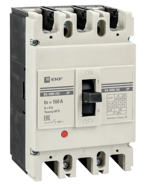 Выключатель автоматический EKF ВА-99М 250/200А 3P+N 35кА Basic купить с доставкой по РФ
