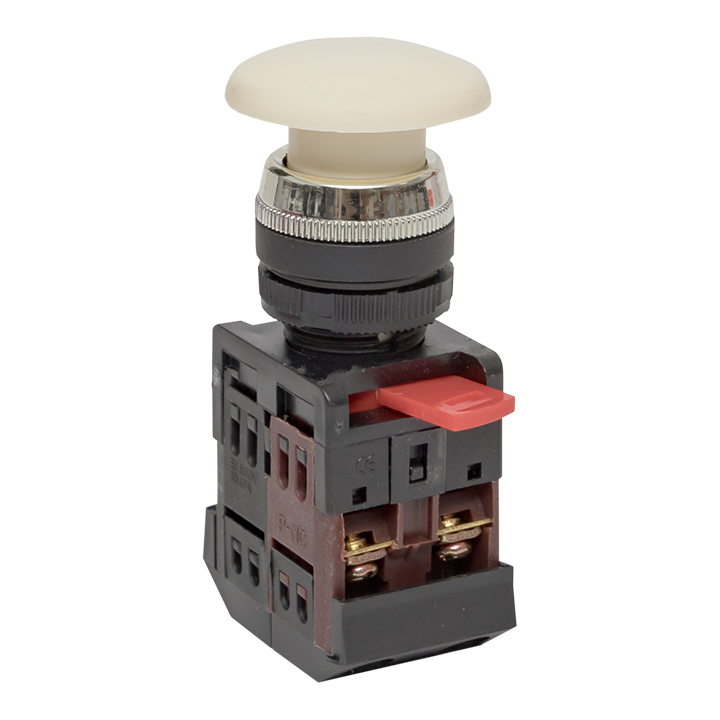 Кнопка EKF AEA-22 Грибок белая NO+NC купить с доставкой по РФ