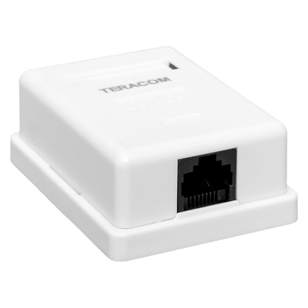 Розетка EKF настенная TERACOM кат.5E неэкранированная 1 порт RJ-45 Dual IDC бел. TRC-WBOX-1RJ45-5EUTP-WH купить с доставкой по РФ