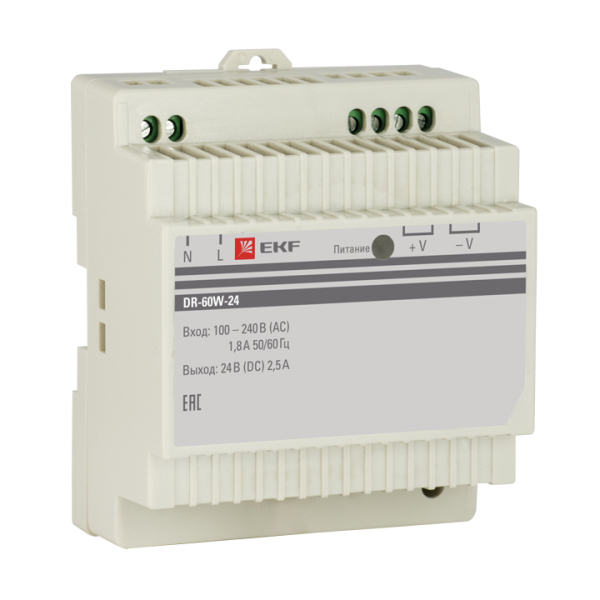 Блок питания EKF PROxima 24В DR-60W-24