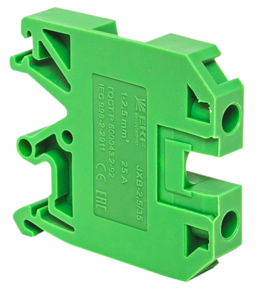 Колодка клеммная EKF JXB-2.5/35 (25а) зел. EKF plc-jxb-2.5/35-зеленая заказать со складов по всей России
