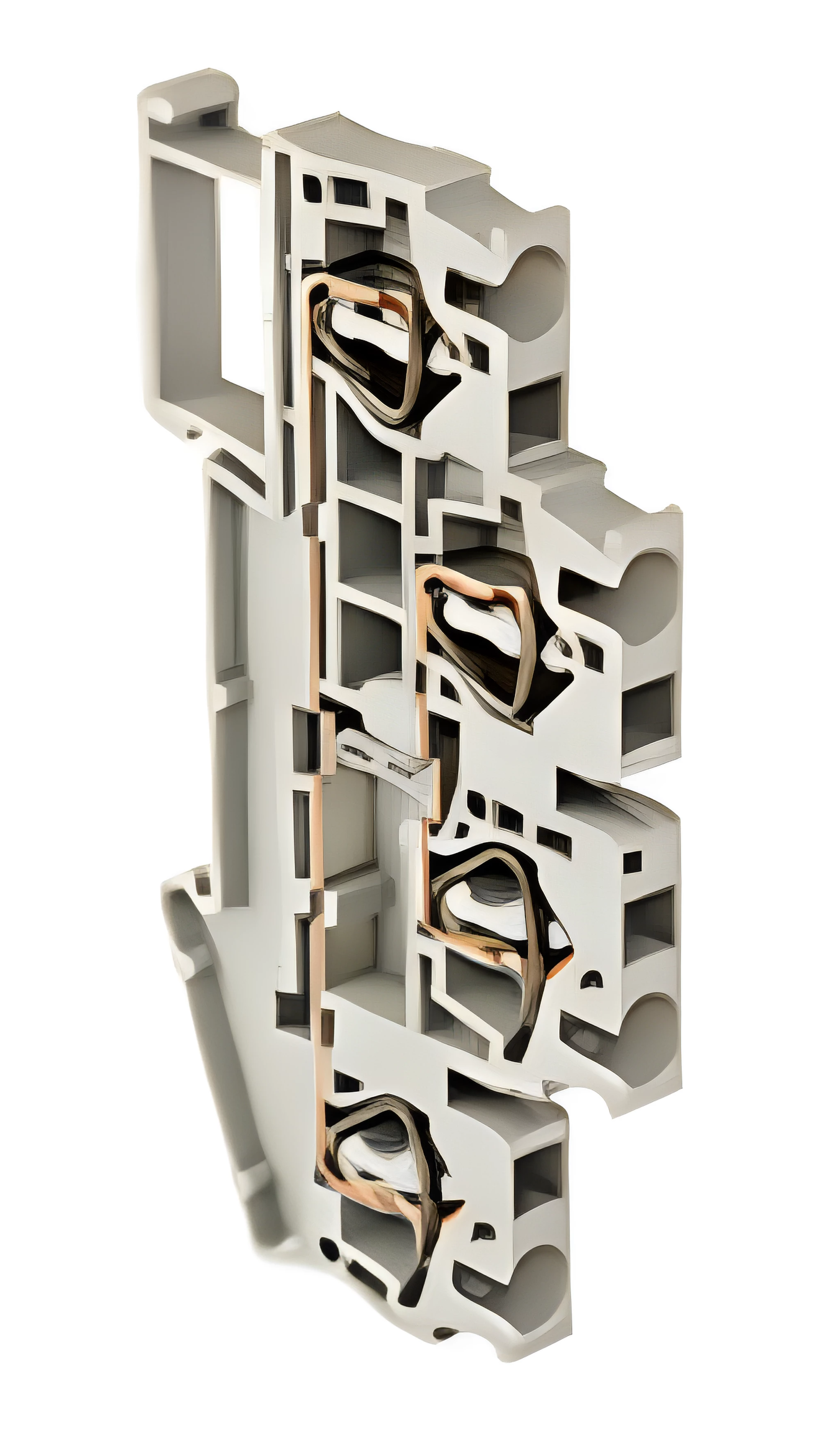 Колодка клеммная JXB-ST-2.5 24А двойная самозажимная серая PROxima EKF plc-jxb-st-2.5-4-2