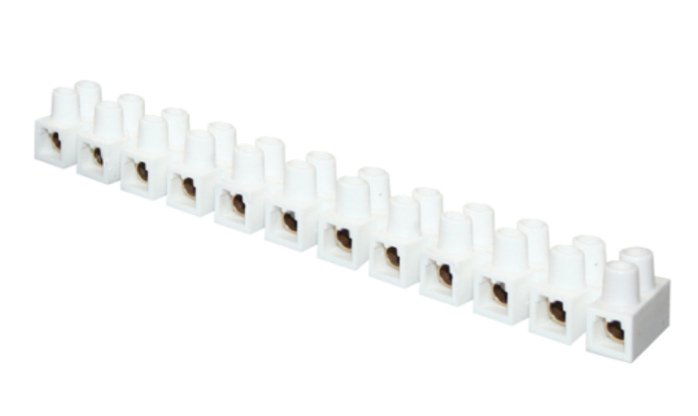 Колодка клеммная EKF 10мм 10А полистирол белая (уп.10шт) plc-KK-10-10-ps-w