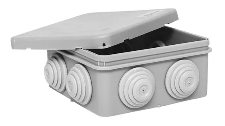 Коробка распаячная с крышкой EKF PROxima КМР-030-031 наружная АБС, серая, 7 входов, IP54 купить с доставкой по РФ