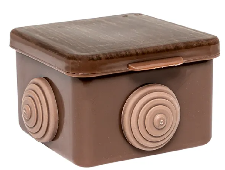 Коробка распаячная EKF PROxima КМР-030-036 пылевлагозащитная, 4 мембранных ввода (65х65х45) тёмное дерево купить с доставкой по РФ