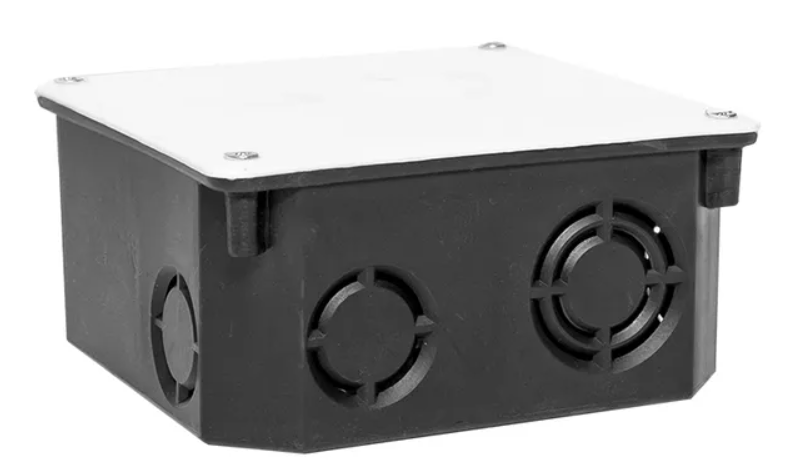 Коробка распределительная EKF КМТ-010-006 для твердых стен 110х110х50 полипропилен Черный винты IP20 купить с доставкой по РФ