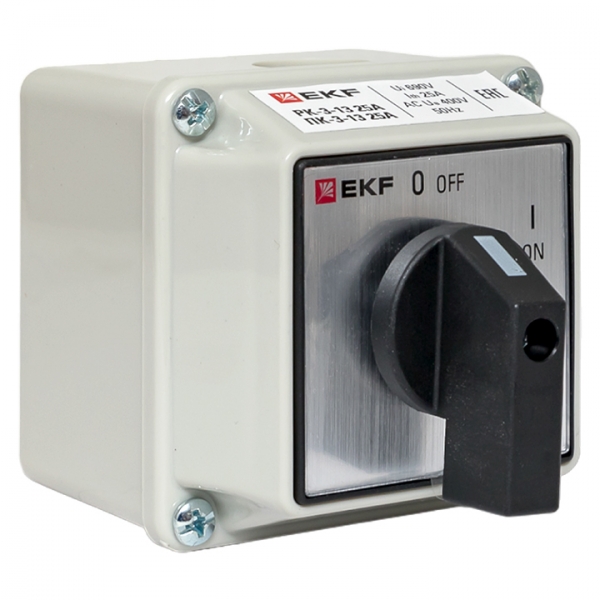 Переключатель кулачковый EKF ПК-3-13 3П 16А "ВКЛ-ВЫКЛ" IP54 pk-3-13-16