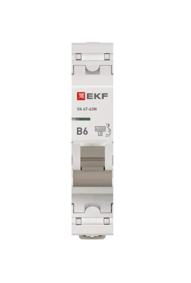 Выключатель автоматический ВА 47-63N 1P 6А (В) 4,5 кА PROXIMA M634106B EKF заказать со складов по всей России
