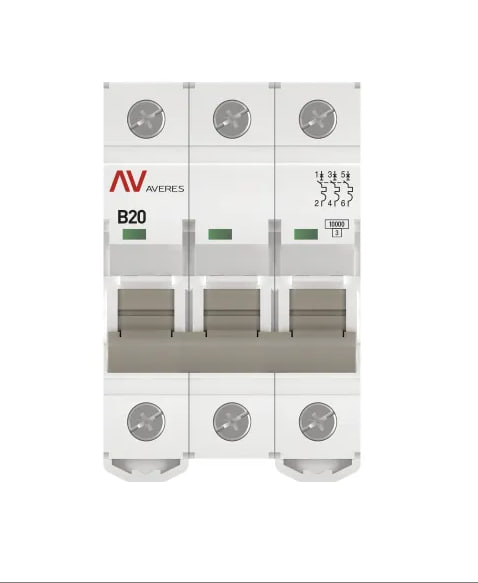 Выключатель автоматический EKF AV-10 3P 20A (B) 10kA AVERES заказать со складов по всей России