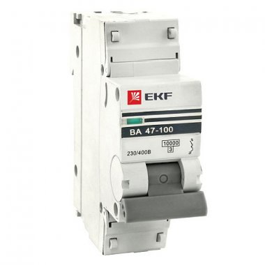 Автоматический выключатель EKF PROxima 1P 16А (D) 10kA ВА 47-100 купить с доставкой по РФ