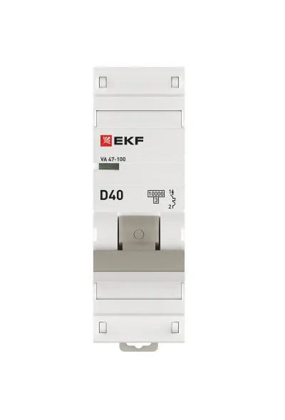 Автоматический выключатель EKF 1P 40А (D) 10kA ВА 47-100 PROxima заказать со складов по всей России