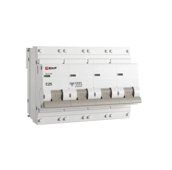 Автоматический выключатель EKF 4P 25А (C) 10kA ВА 47-100 PROxima